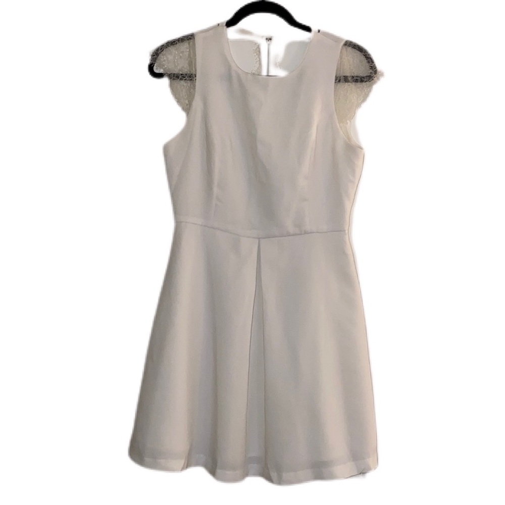 Aina Be size medium white dress with beautiful white lace stitching on the back